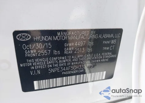 2016 Hyundai Sonata Sport from USA, damaged, VIN 5NPE34AF5GH335775